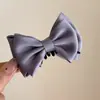 Presilha de Cabelo Estilo Princesa Fugitiva com Atmosfera Elegante, Grampo de Cabelo com Laço, Presilha Banana Fashion para a Parte de Trás da Cabeça e Topo da Cabeça para Mulheres