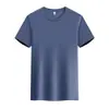 Camiseta Básica Lisa de Manga Curta com Gola Redonda Uniforme de Trabalho Camisa Cultural para Eventos Empresariais Roupa de Trabalho Customização em Grupo