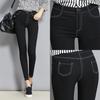 2022 nuevos leggings imitación denim leggings pantalones lápiz delgados negros de cintura alta pantalones de mujer ropa exterior al por mayor