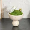 Lujo Ligero Musgo Sintético Imitación Travertino Maceta Decoración del Hogar Hotel Salón de Belleza B&B Adornos Decorativos Gama Alta