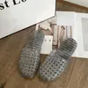 Zuecos de Moda para Mujer, Estilo Nuevo, Versátiles, Antideslizantes, Resistentes al Olor, de Cristal, Suela Gruesa, Pantuflas de Interior para el Hogar, Verano