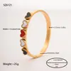 Joyería para Manos Europea y Americana Anillo Geométrico Corte de Línea Árbol de la Vida Diamante de Barro Incrustado Accesorios de Pulsera Pulsera de Acero de Titanio para Mujeres