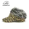 Sombreros Originales para Hombres, Sombreros tipo Peluca con Estampado de Leopardo Personalizados, Gorras de Béisbol Estilo Streetwear Europeo y Americano para Mujeres, Gorras de Béisbol Versátiles e Informales para Celebridades de Internet