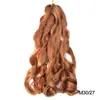 Peluca Cabello de Crochet 22 Pulgadas Ola Suelta Francesa Trenzas de Crochet cabello