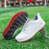Novos Sapatos de Golfe Masculinos para Outono e Inverno Xadrez Respirável Casuais Antiderrapantes Resistentes à Abrasão para Uso Externo com Pregos
