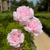 Grande rosa artificial de seda, decoração de sala de estar de alta qualidade, arranjo floral de casamento, produto acabado para decoração de corredor