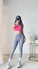 Calça de Yoga para Primavera e Outono Secagem Rápida Cintura Alta Sem Costura Leggings de Yoga Malha para Treino Esportivo Calça Cropped
