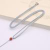 Colgante de loto de plata tibetana ajustable de 2 mm, joyería de cuerda, colgante de jade, bolsa para colgante de cuello, cuerda simple al por mayor