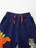 26 Novedad Otoño Pantalones Largos para Niños Estilo Europeo y Americano Pantalones para Niños Bordados de Dinosaurios Pantalones Deportivos de Algodón Tejido para Niños