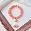 Pulsera Bodhi Polvo Flor de Durazno 108 Cuentas Budistas para Mujer Pulsera de Múltiples Vueltas Bodhi de Mano Círculo Único Venta al por Mayor