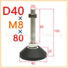 Copo de pé de nylon E-WAD27-D80-M16-L100 casco de pé fixo BZR01-D50-M8-50 base de copo de nylon