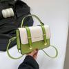 Bolsa Pequena Portátil Estilo Coreano Feminina 2024 Nova Moda Verão Bolsa de Ombro Transversal Bolsa Quadrada Pequena de Axila Versátil de Alta Qualidade