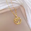 [Acero de Titanio] Anillo de Árbol de la Vida Luz Anillo de Lujo Elegante Hermoso Collar de Diamantes Cadena para Clavícula Versátil para Todas las Ocasiones Cadena de Acero de Titanio