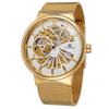 Una generación de relojes Forsining Relojes mecánicos automáticos para hombre totalmente huecos Correa de malla de cadena para hombre