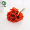 Buquê de Girassol Artificial Colorido de Outono Mais Vendido Transfronteiriço, Adereços de Fotografia para Arranjo de Flores Doméstico, Buquê de Flores Artificiais Falsas Atacado