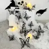 12 Adesivos de Parede de Morcego Pretos Adesivos 3D Decoração de Parede de Fundo para Casa Assombrada Sala de Fuga Aracnídeo de Terror Adesivos 3D