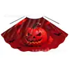Disfraz Infantil de Halloween Capa de Calabaza Guadaña Manchada de Sangre Capa con Estampado de Halloween para Niños Pequeños y Bebés