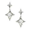 Brincos de Tarraxa Cruzados Novos Elegantes Simples de Estrela com Diamante Personalidade Feminina Moda Luxo Leve High-end Versátil
