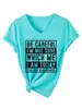 ¡Cuidado, NO soy un sitio independiente de Amazon Ebay de Moda Personalidad Camiseta de Manga Corta con Cuello en V para Mujer Comercio Exterior