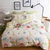 Algodón sarga sábana tela textil floral bebé estilo nórdico ropa de cama textil para el hogar tela al por mayor