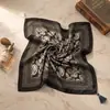 Nuevo bufanda de algodón y lino con flecos, patrón de espiga de los años 70, para otoño e invierno, para mujer, pañuelo para la cabeza de moda, bufanda para el cuello, chal pequeño versátil, chal de cuero, bufanda