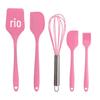 Conjunto de 6 peças de espátula de silicone de grau alimentício, escova de óleo, cor de silicone resistente a altas temperaturas, escova de churrasco, atacado