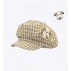Muñeca de Dibujos Animados Estilo Japonés, Sombrero Octogonal a Cuadros Retro para Mujer, Versátil para Primavera y Otoño, Boina Adelgazante, Gorra de Boina de Artista de Periódicos Tendencia