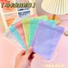 Bolsa autosellante de color macarrón, bolsa de plástico transparente engrosada con forma de hueso, bolsa sellada para guardar brochas de maquillaje.