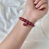 Pulseira de Fio Vermelho Ajustável no Atacado com Nó de Bambu e Contas de Amuleto da Sorte, Corda Trançada Feita à Mão, Unissex