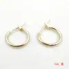 Aros de Oreja Circulares Dorados de Cobre con Retención Fuerte del Color, Estilo Minimalista Europeo y Americano, Accesorios para Pendientes Hechos a Mano