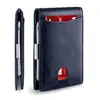 Nueva Cartera para Hombre Primera Capa Piel de Vaca Casual Moda Ranura para Tarjetas Multifuncional RFID Anti-Magnético Antirrobo Cepillado Venta Directa de Fábrica