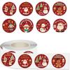 500 hojas/rollo Serie navideña rollo de pasta DIY goo tarjeta cuenta de mano taza funda para teléfono móvil sello decorativo plano