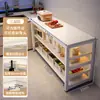 Estante de suelo multicapa para barra de bar, mesa estrecha con estantes, mesa de comedor, mesa divisoria para sala de estar, mesa larga simple de ocio para balcón
