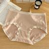 Ropa interior térmica suave cepillada imitación cachemir para otoño e invierno, para mujer, de cintura media, sin costuras, algodón 5A antibacteriano en la entrepierna, bragas para mujer, venta al por mayor