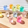 Accesorios de Resina de Setas Pequeñas de Colores que Brillan en la Oscuridad Pegamento Cremoso Decoraciones DIY Paisaje en Miniatura Escritorio Coche Mini Adornos
