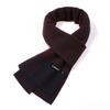 Bufanda de Lana 100% Pura de Alta Calidad para Hombre Otoño e Invierno Tejida Engrosada Cálida Sencilla Versátil Bufanda de Cachemira Caja de Regalo