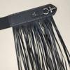Falda Punk Transfronteriza Súper Larga con Flecos Oscilantes Sello de Cintura para Mujer Cinturón Ancho de Remaches de Moda con Hebilla Negra Negro