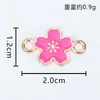 Sakura Accesorios Lindos Colgante Creativo Doble Colgante Aleación con Goteo de Aceite Accesorios de Joyería Pendientes Pulsera Collar DIY Venta al por Mayor