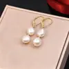 Pendientes Artísticos de Moda Estilo Francés Inspirados en Chanel, Pendientes de Perlas con Personalidad Retro Europeos y Americanos para Mujer, Pendientes de Lujo de Alta Gama