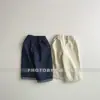 Jeans Ins Infantil Primavera e Outono Novo Estilo Simples Versátil Jeans de Perna Reta para Meninos e Meninas Calça Casual Lavada Estilo Coreano