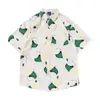 Camisa de manga corta suelta de verano, de alta gama, con caída, para hombre, moderna y elegante, con un estilo fresco y atractivo, con estampado de acuarela y tejido resistente a las arrugas, disponible ahora