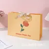 Sacolas de Presente de Aniversário, Sacolas de Doces para Casamento, Sacolas de Embalagem de Presente Florais Vintage, Sacolas de Papel de Luxo Criativas Transfronteiriças, Personalizáveis com Impressão