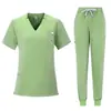 Uniforme Médico de Quirófano Ropa Quirúrgica Traje Ropa de Hospital Poliéster Algodón Ropa de Trabajo Enfermera Oral Dental Ropa para Lavar
