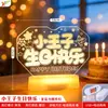 Letrero LED de Feliz Cumpleaños Lámpara de Letra Decoración para la Ceremonia del Primer Cumpleaños del Bebé, Luz Decorativa de Ambiente de Escritorio