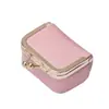 Nueva bolsa de joyería para mujer de cuero PU, bolsa de almacenamiento para anillos de diamante y collares, mini monedero, caja de joyería para anillos y pendientes