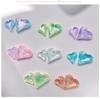 Joyería de uñas proteína moca corazón torcido diamante Super Flash fondo puntiagudo Diamante Cristal Diamante Color mágico macaron melocotón torcido corazón uña Diamante