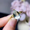 Anel de Cristal Verde Natural Cristal Limpo Cor de Fogo Super Forte! Especificações da Pedra Solta 8*12mm
