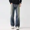 Ropa para Hombre Maple House / Colección Otoño/Invierno 2026: Cintura elástica en todo el contorno, corte holgado estilo americano, pantalones de mezclilla sin elasticidad, pantalones largos versátiles