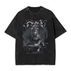 Camiseta Masculina Streetwear Rock Heavy Metal Ozzy Osbourne The Ultimate Sin Tour Desgastada
