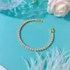 Reina de la Fiesta Brilla Zircón 3A Cadena de Garras Redonda de Diamante de 4 mm Pulsera Viento de Marea Imprescindible en Producto Único Comercio Exterior Transfronterizo Suministro Directo